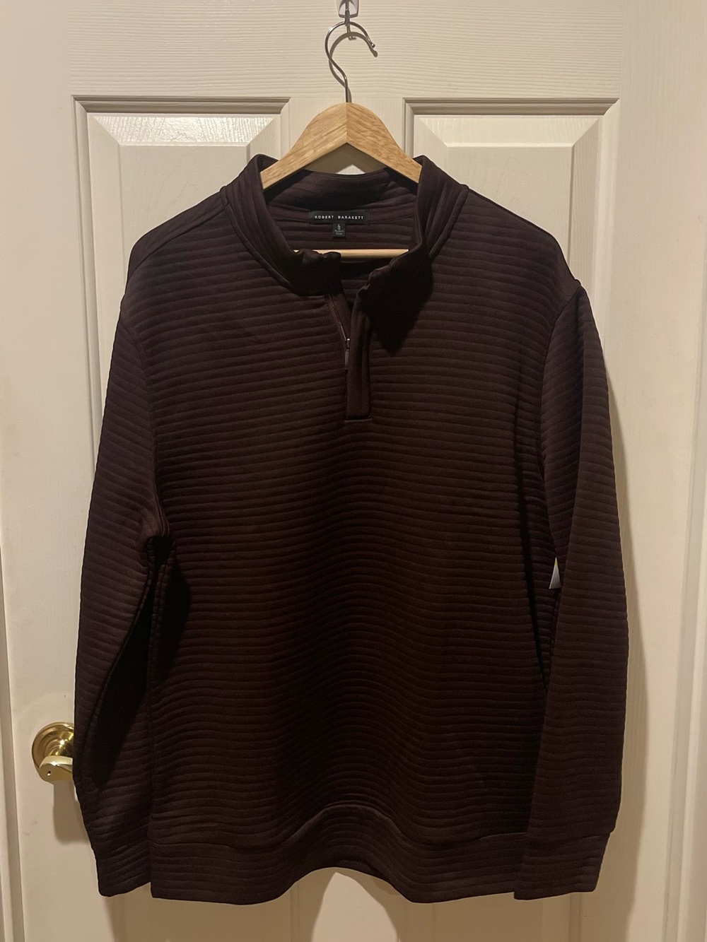 Robert Barakett Men's Quarter-Zip Textured Sweater